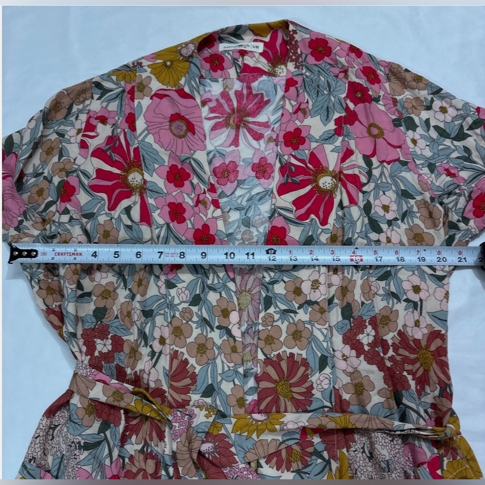 Natural Life Floral Kimono Duster - S/M - Picture 6 of 6